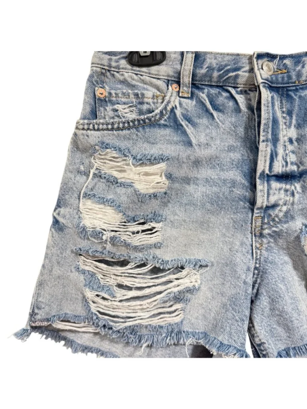 Free People We the Free Maggie Mid Rise Destressed Jean Shorts Size 28